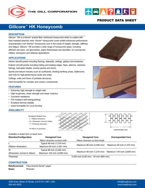 Honeycomb DataSheet 